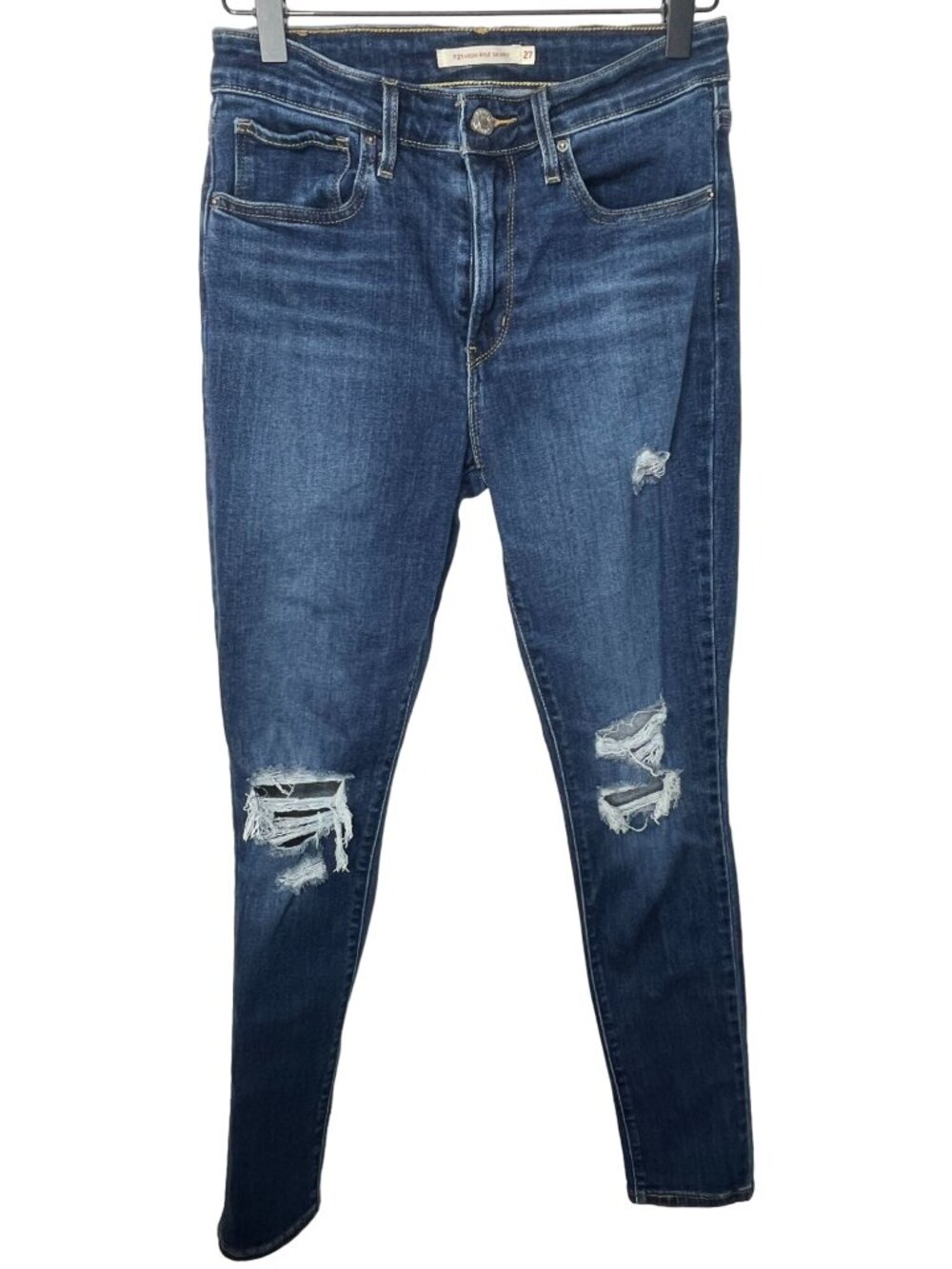 Levi’s 721 Skinny Jeans Size 27 Distressed High Rise